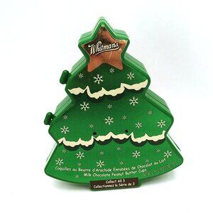 Vintage Whitman Christmas Candy Tree hinged collectible 5.5" plastic trinket box